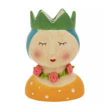 Load image into Gallery viewer, Queen Lady With Green Crown Flower Pot Planter Vase
