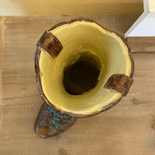 Load image into Gallery viewer, Brown & Blue Cowboy Boot Vase