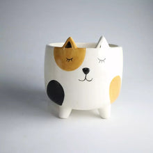 Load image into Gallery viewer, Spotted Calico Cat Planter