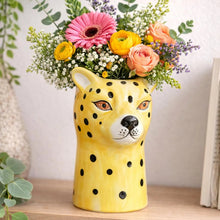 Load image into Gallery viewer, Yellow Leopard Cheetah Vase
