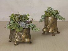 Load image into Gallery viewer, Metal Turtle Planter for Succulents & Plants