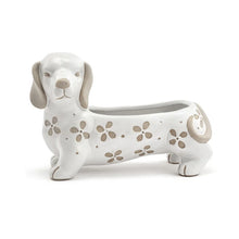 Load image into Gallery viewer, Beige Natural Floral Dog Planter Pot