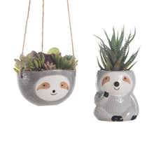 Load image into Gallery viewer, Ceramic Sloth Planters Collection