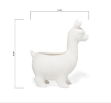 Load image into Gallery viewer, White Llama Planter Pot
