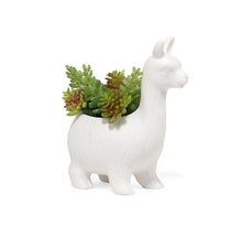 Load image into Gallery viewer, White Llama Planter Pot
