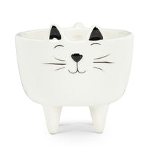 Load image into Gallery viewer, Standing White Cat Planter Pot
