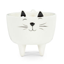 Load image into Gallery viewer, Standing White Cat Planter Pot