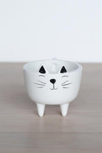 Load image into Gallery viewer, White and Black Cat Planter
