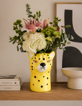 Load image into Gallery viewer, Yellow Leopard Cheetah Vase
