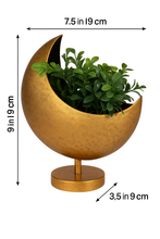Load image into Gallery viewer, Gold Standing Moon Planter Pot
