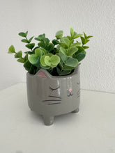 Load image into Gallery viewer, Grey Cat Planter Pot for Succulents &amp; Plants
