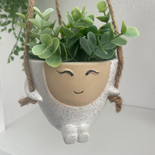 Load image into Gallery viewer, Hanging Happy Face Planter Pot
