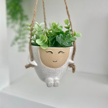 Load image into Gallery viewer, Hanging Happy Face Planter Pot

