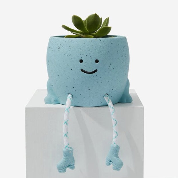 Smiling Planter with Rope Legs