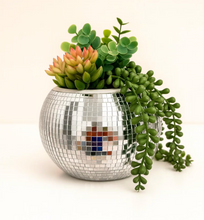 Load image into Gallery viewer, Disco Ball  Mirror Planter Pot
