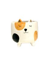 Load image into Gallery viewer, Spotted Calico Cat Planter
