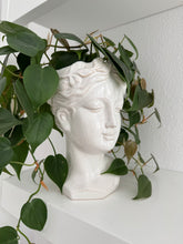 Load image into Gallery viewer, White Grecian Bust Goddess Planter Pot
