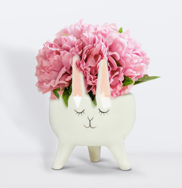 rabbit succulent planter Bunny Rabbit Planter Pot for Succulents, Plants or Flowers – SparkDazzle