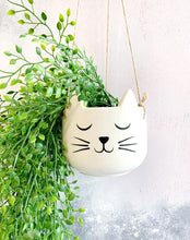 Load image into Gallery viewer, White Hanging Cat Planter Pot for Succulents &amp; Plants
