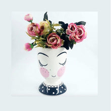 Load image into Gallery viewer, Face Pot Closed Eyes Succulent Planter Pot Flower Vase | Facepot | Celfie

