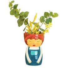 Load image into Gallery viewer, Libby Vase Face Pot Planter Lady Vase for Succulents or Flowers

