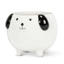 Load image into Gallery viewer, Standing White Dog Planter Pot for Succulents or Air plants | Dog Lovers Gift | Dog Vase
